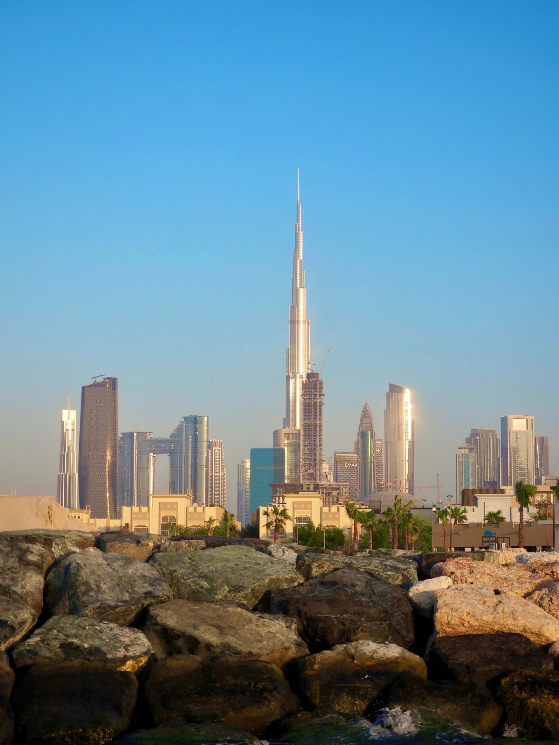 Burj Khalifa rising above the Downtown Dubai skyline