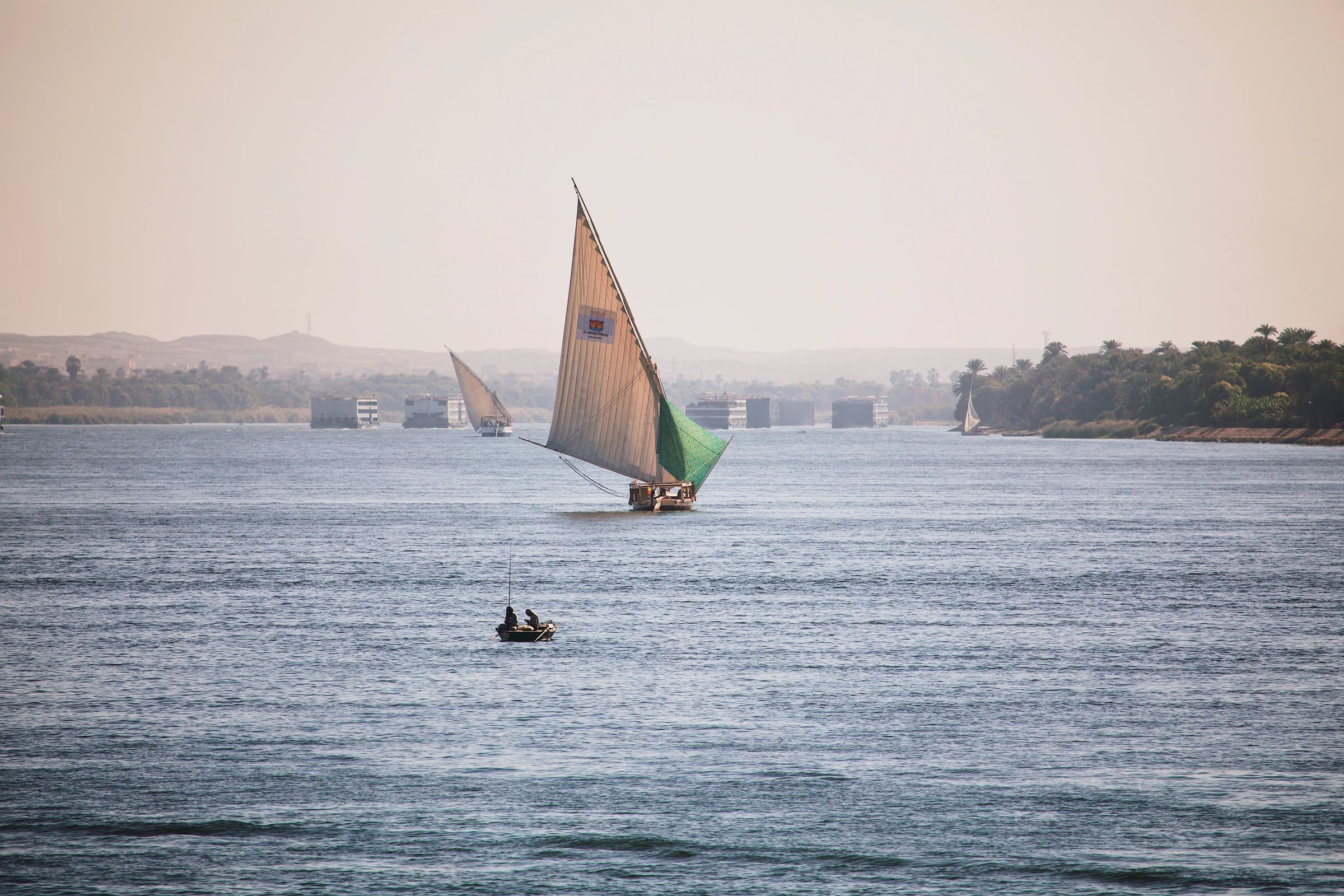 A felucca sailing on the Nile