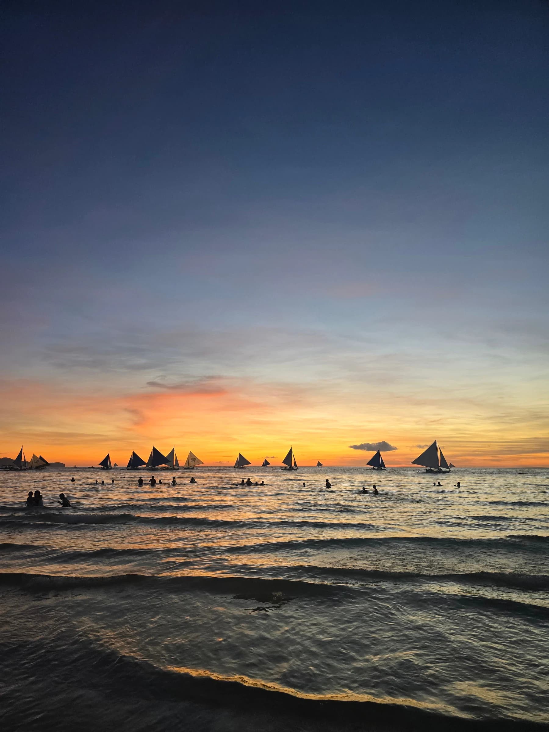 Sunset over White Beach in Boracay