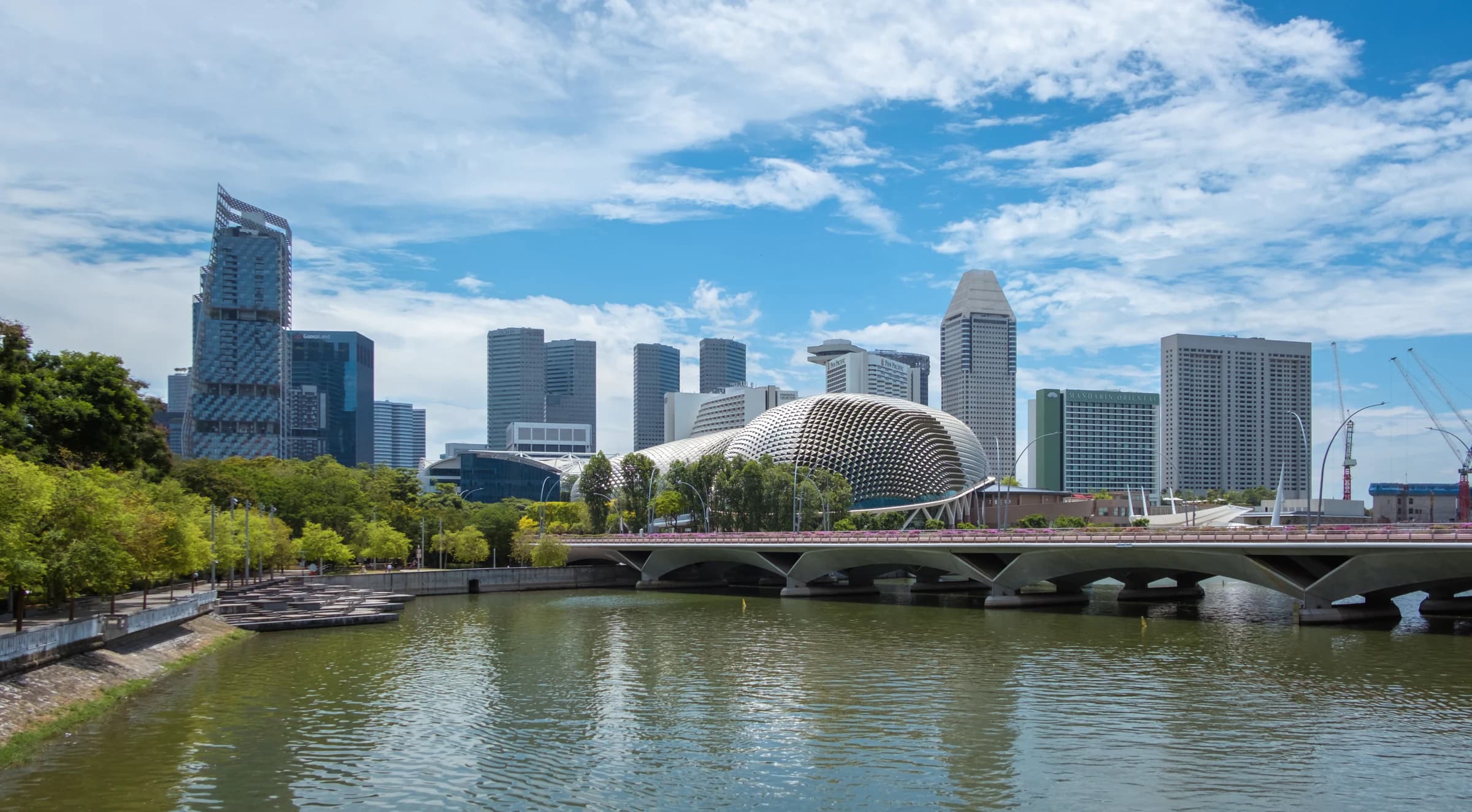 Marina Bay skyline in Singapore