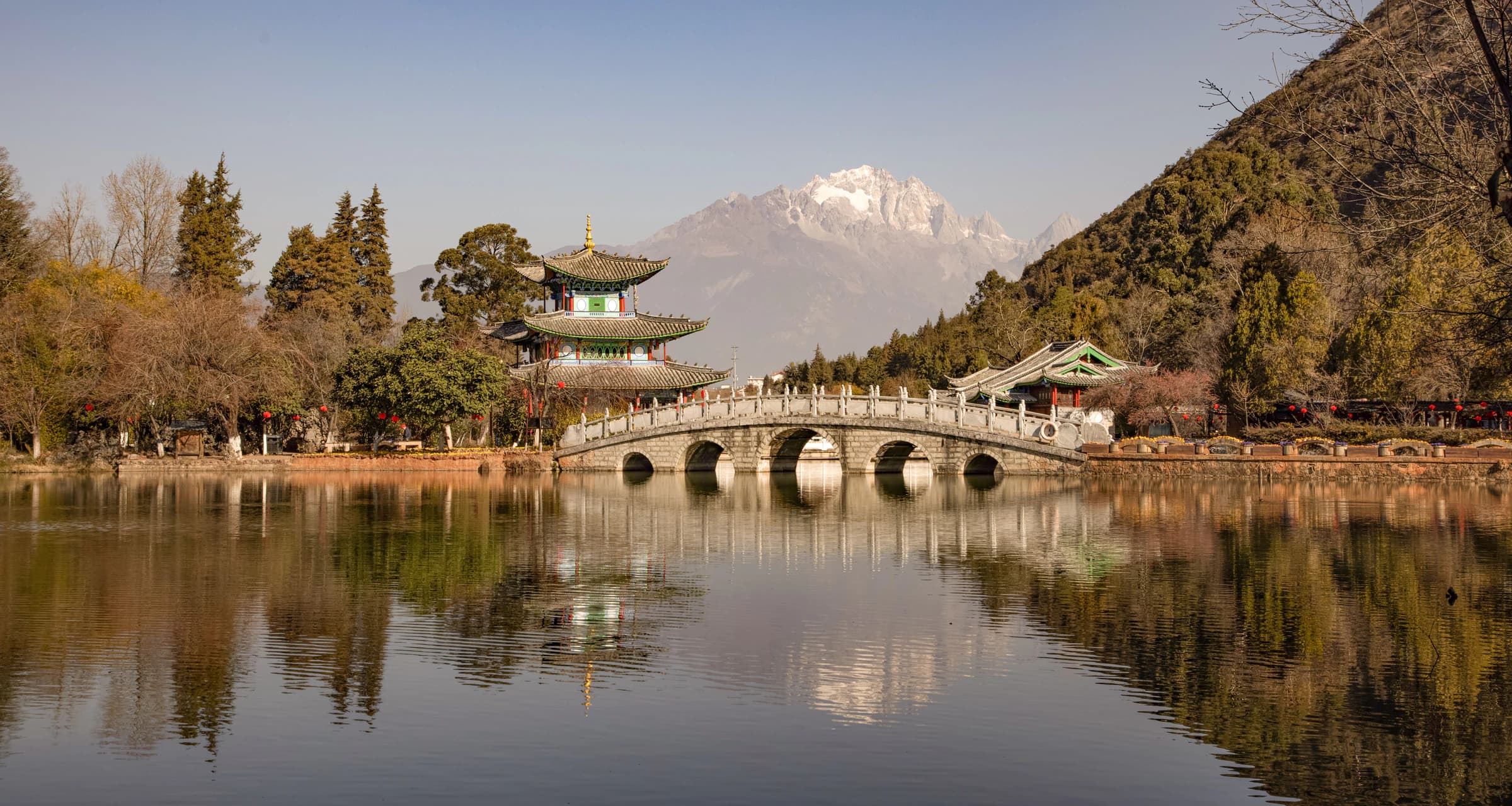 Black Dragon Pool and Jade Dragon Snow Mountain in Lijiang
